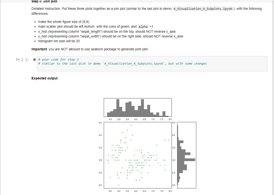 Solved Task 2: Joint plot In [] import pandas as pd import | Chegg.com
