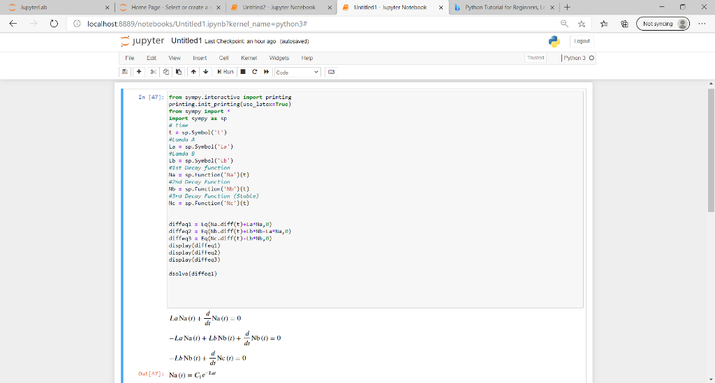 Solved I'm writing a program in python to solve for the 3 | Chegg.com