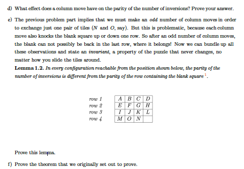 Problem 2. In the 15-puzzle, there are 15 lettered | Chegg.com
