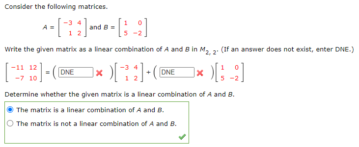 Solved Consider The Following Matrices. A=[−3142] And | Chegg.com