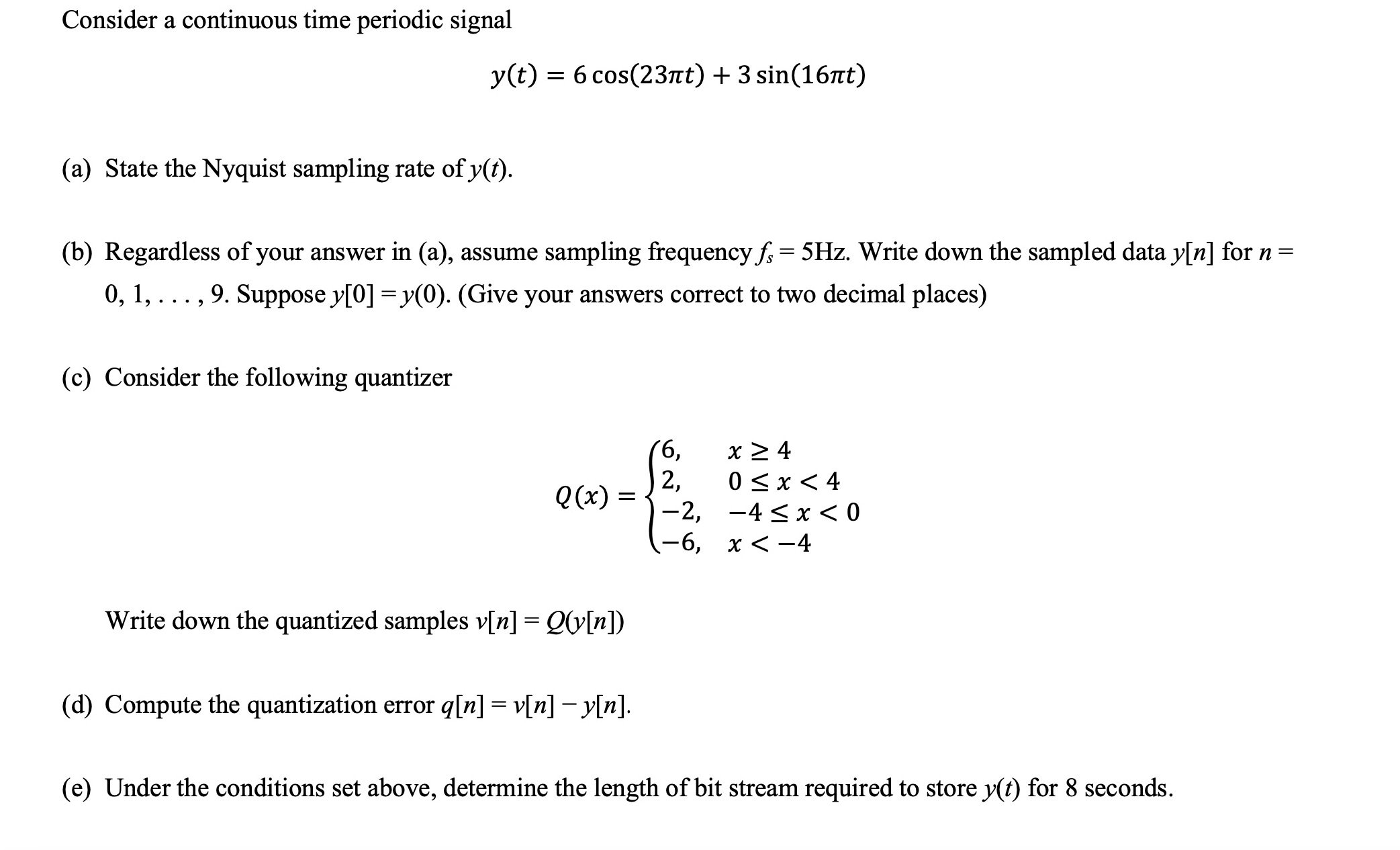 Solved Consider A Continuous Time Periodic | Chegg.com