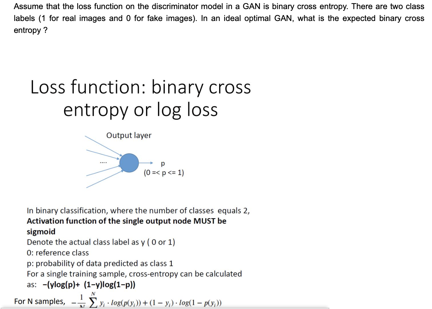 Solved Assume That The Loss Function On The Discriminator | Chegg.com