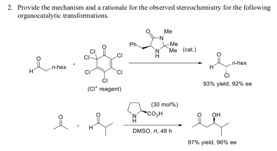 Solved 2. ﻿Provide the mechanism and a rationale for the | Chegg.com