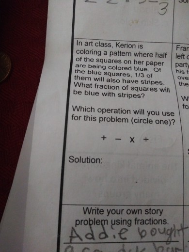 Solved 3 In art class, Kerion is Frar coloring a pattern | Chegg.com