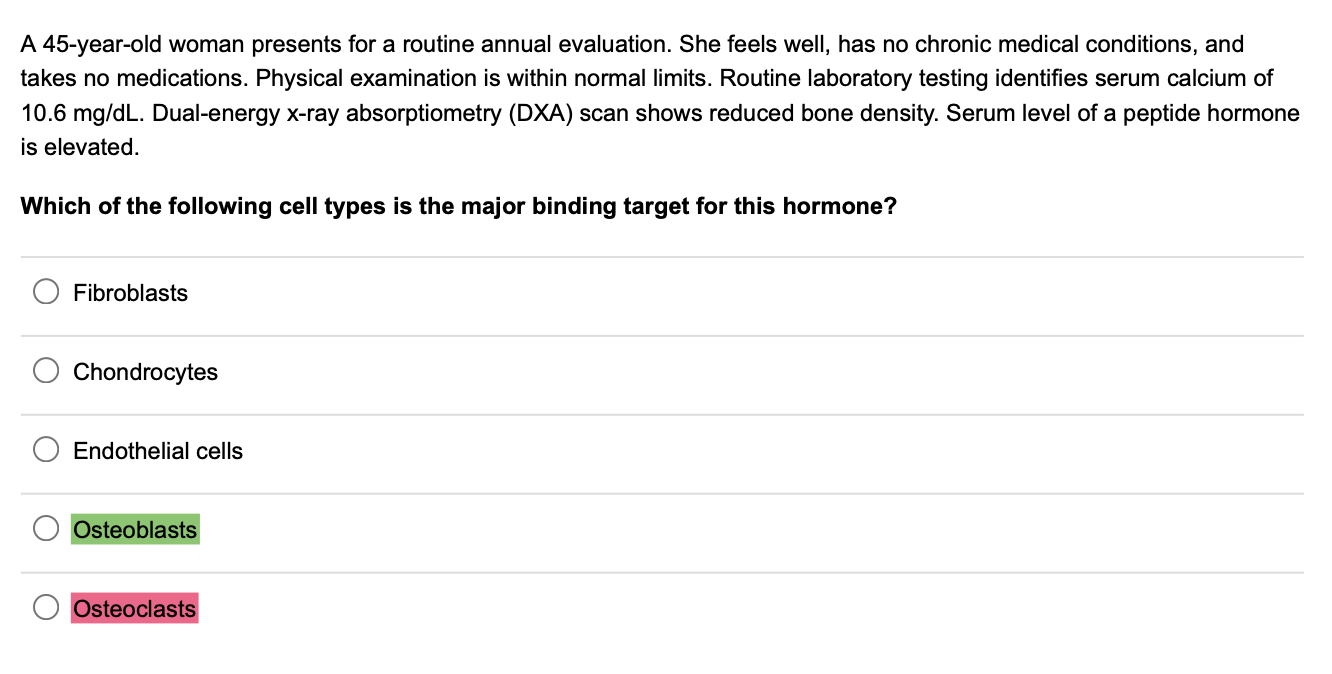 A 45-year-old woman presents for a routine annual evaluation. She feels well, has no chronic medical conditions, and takes no