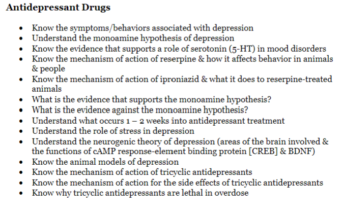 the monamine hypothesis of depression states that