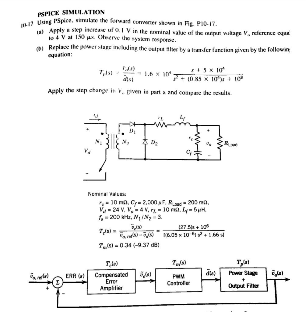 Solved PSPICE SIMULATION 10-17 Using PSpice, simulate the | Chegg.com