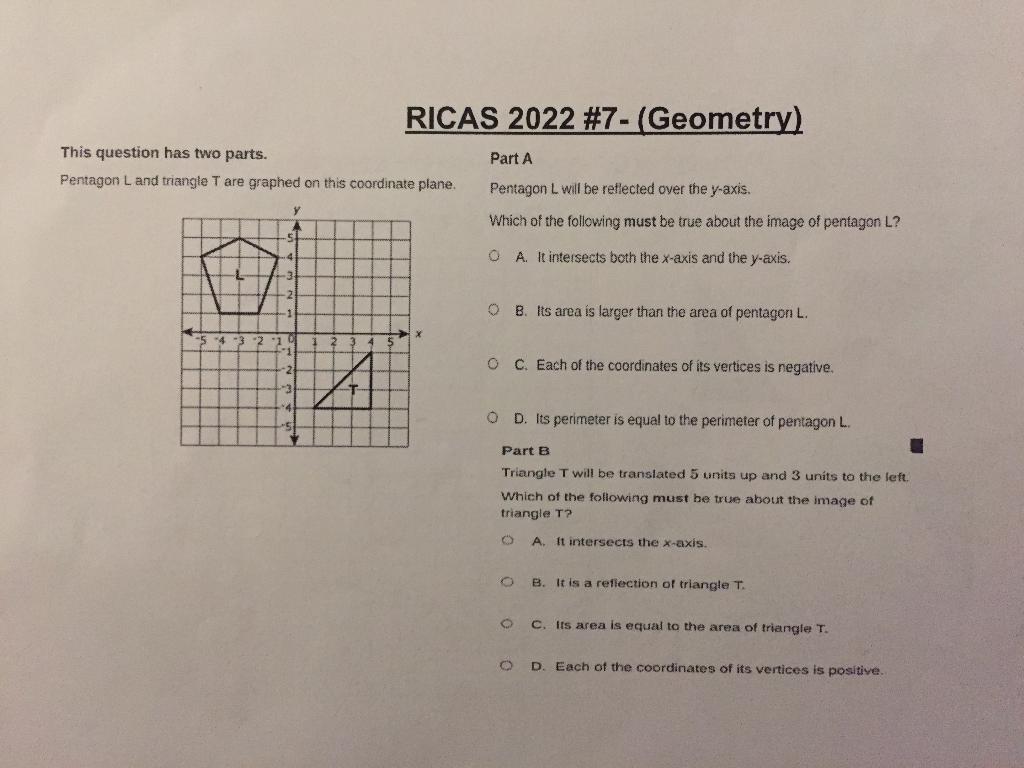Solved This question has two parts. Part A Pentagon L and | Chegg.com