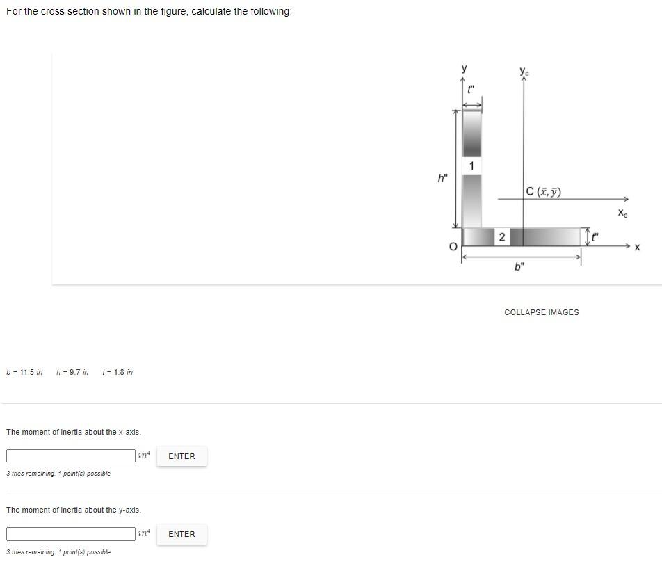 Solved For the cross section shown in the figure, calculate | Chegg.com