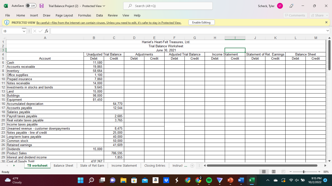 Use these images to create a balance sheet. | Chegg.com