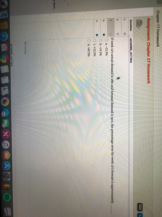 Solved 2. For the following time series, you are given the | Chegg.com