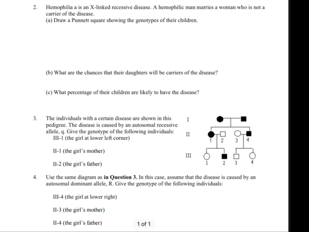 solved-2-hemophilia-a-is-an-x-linked-recessive-disease-a-chegg