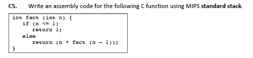 Solved Write an assembly code for the following C function | Chegg.com