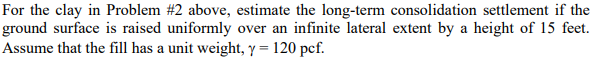 Solved For the clay in Problem #2 above, estimate the | Chegg.com