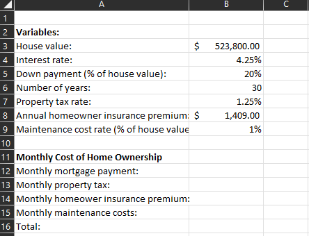 Solved The accompanying Homeownership spreadsheet contains a | Chegg.com