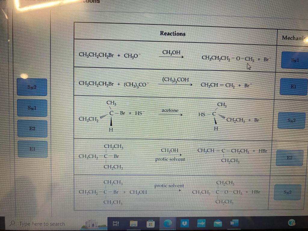 Solved In each of the following reactions with alkyl