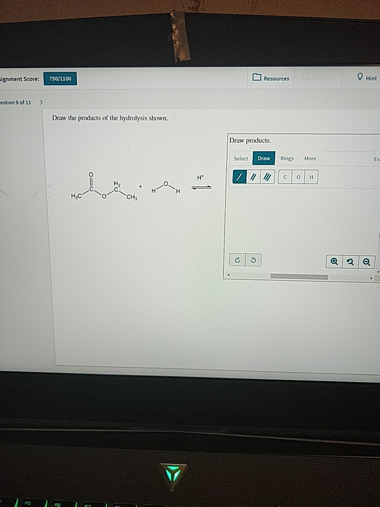 Solved Resources Hint nment Score: 750/1100 tion 9 of 11 > | Chegg.com