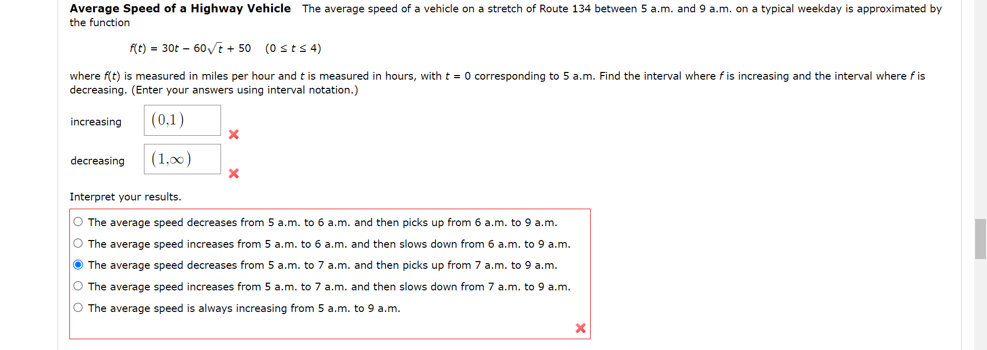 Solved Average Speed Of A Highway Vehicle The Average Speed | Chegg.com