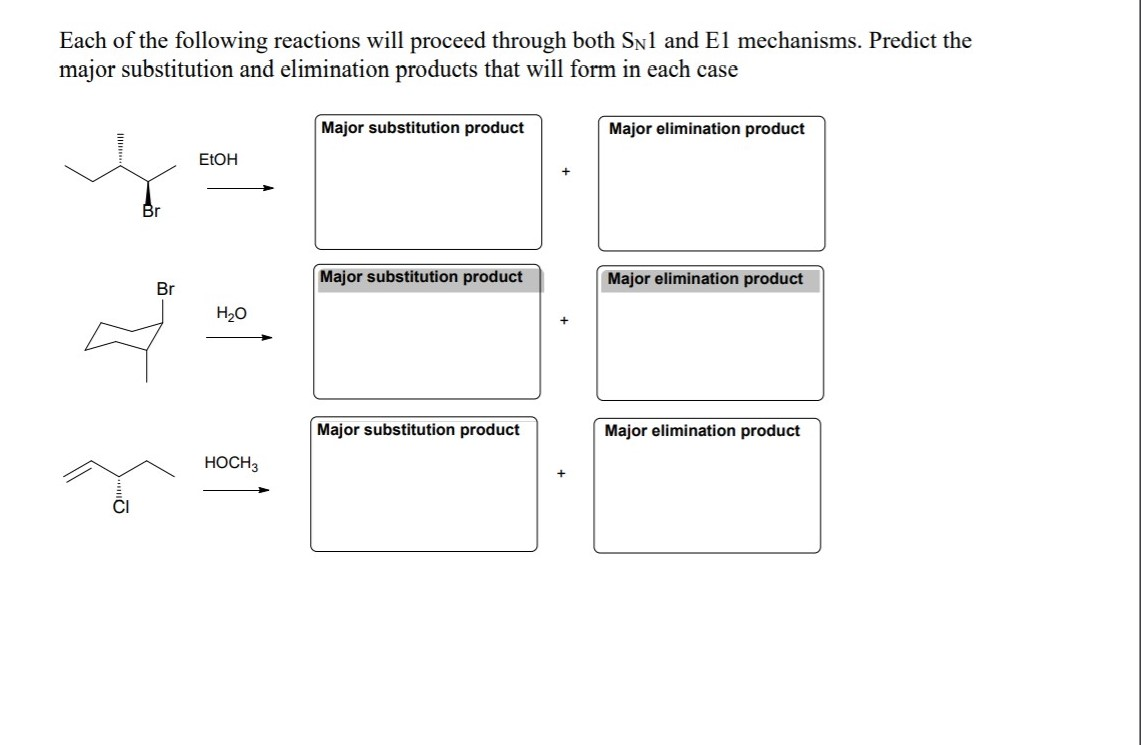 Solved Each Of The Following Reactions Will Proceed Through | Chegg.com