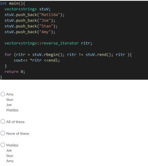 Solved Assuming that all proper #includes and namespace | Chegg.com