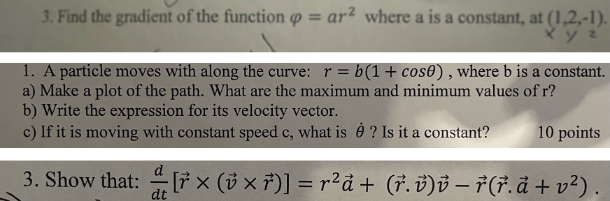 Solved 1. A Particle Moves With Along The Curve: | Chegg.com