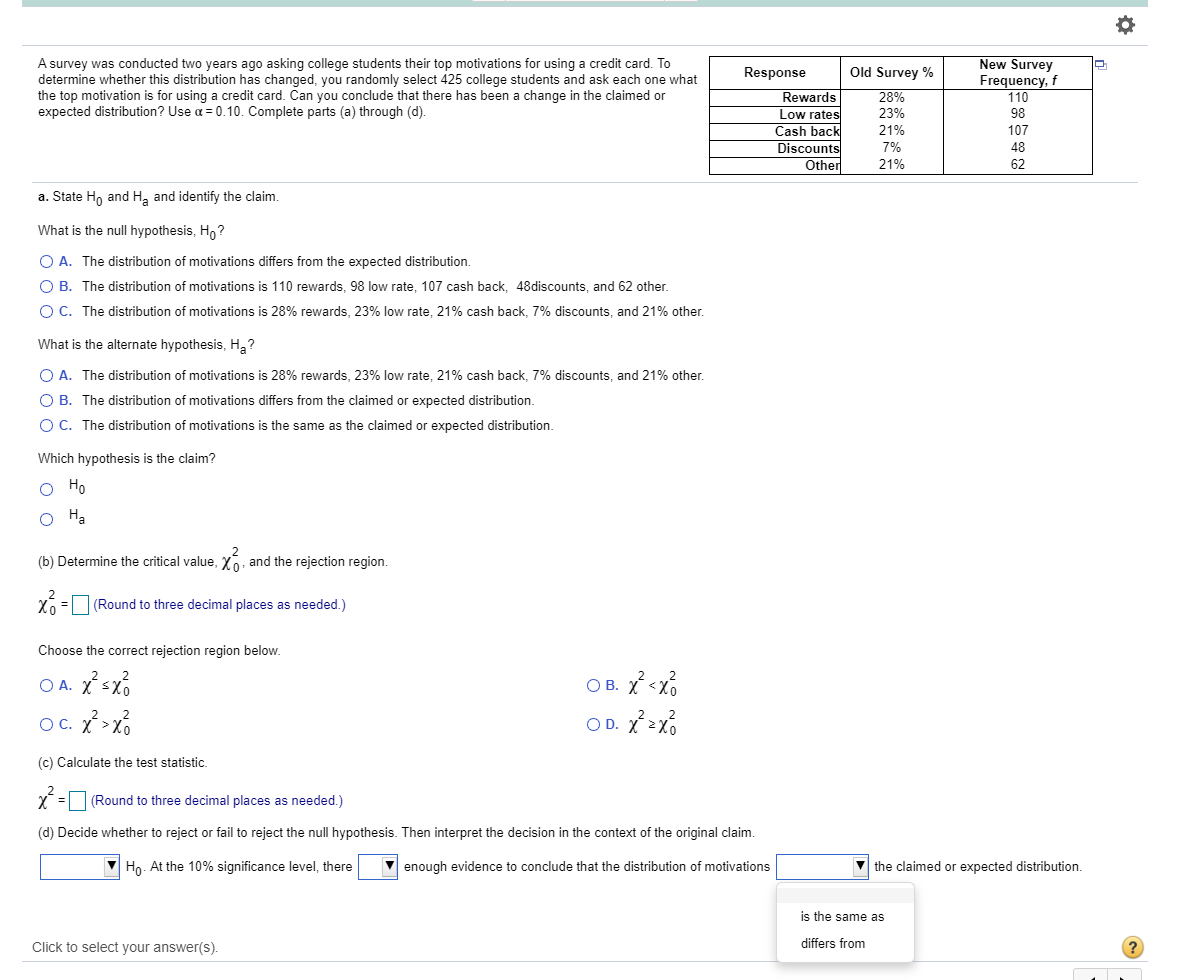 Solved A survey was conducted two years ago asking college | Chegg.com