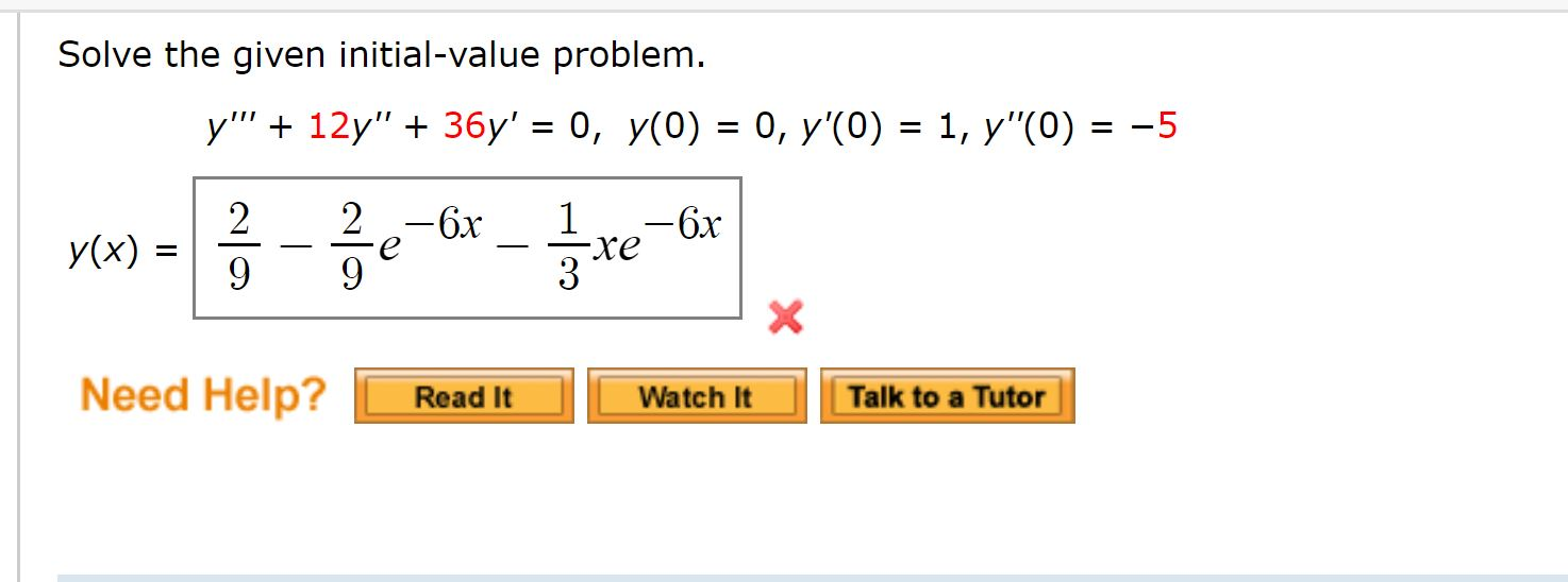 solved-solve-the-given-initial-value-problem-y-12y-36y-0-chegg