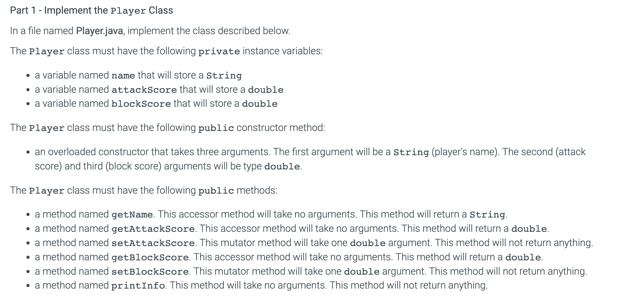 Solved Required Skills Inventory . . . O • Write a class to | Chegg.com