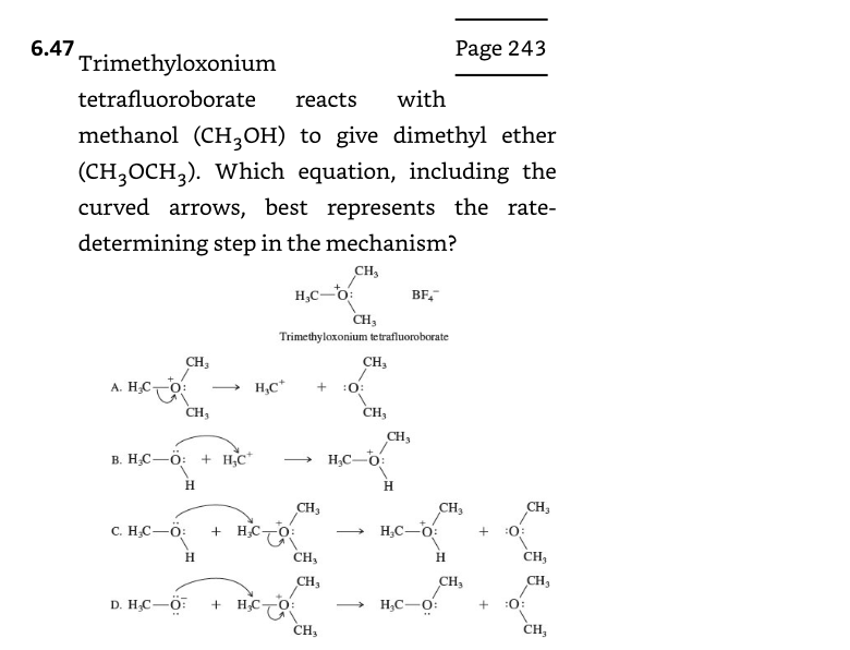 Solved 647 Page 243 Trimethyloxonium Tetrafluoroborate 4058