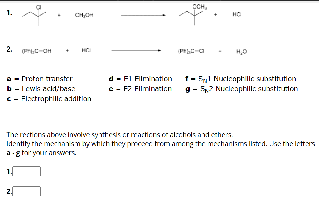 Wiedergeburt Beweise Für Ein Phänomen Solved (Ph)3C-OH+HCllongrightarrow(Ph)3C-Cl+H2Oa= ﻿Proton | Chegg.com