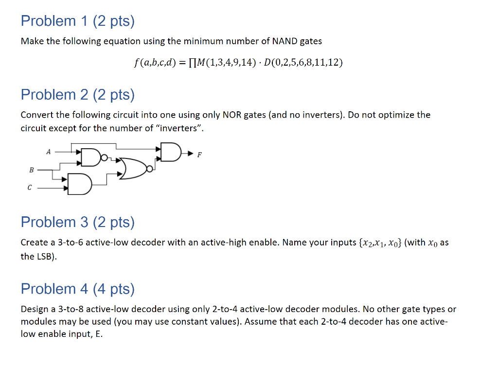 Solved Problem 1 (2 pts) Make the following equation using | Chegg.com