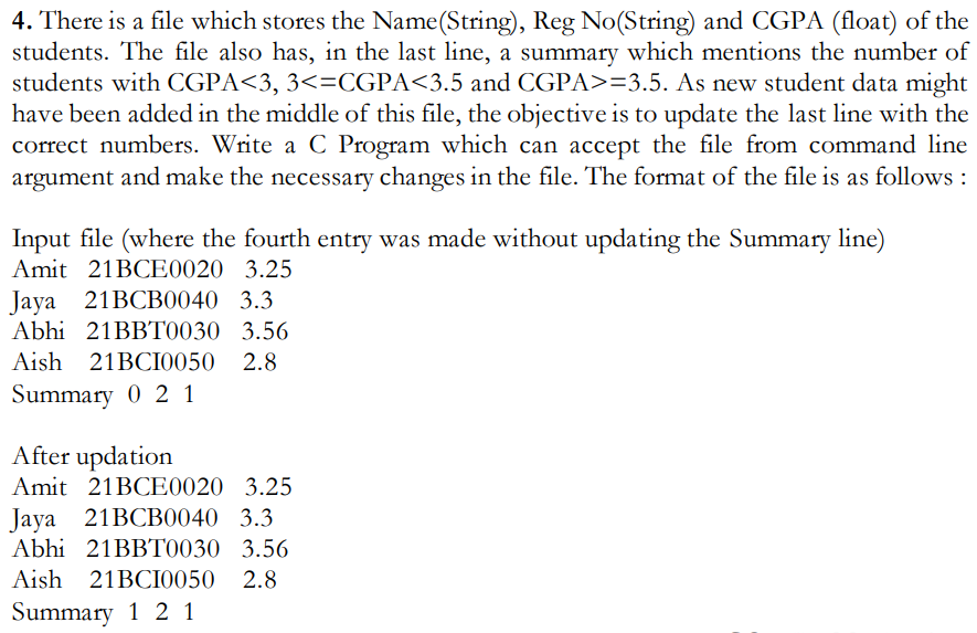 Solved Write a C program for the following (complete | Chegg.com