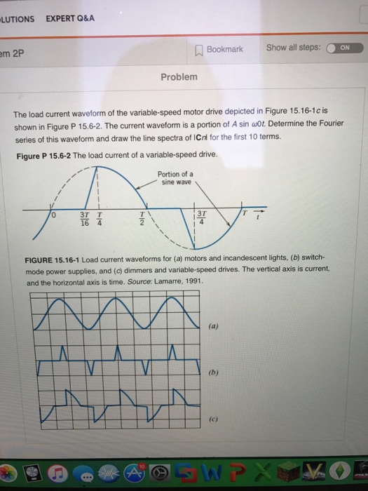 Solved The load current waveform of the variable-speed motor | Chegg.com