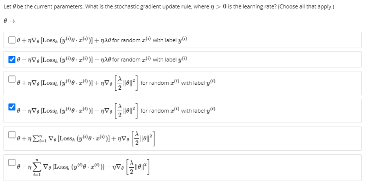 Stochastic gradient descent (SGD) is a simple but | Chegg.com
