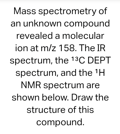 Solved Mass Spectrometry Of An Unknown Compound Revealed A | Chegg.com