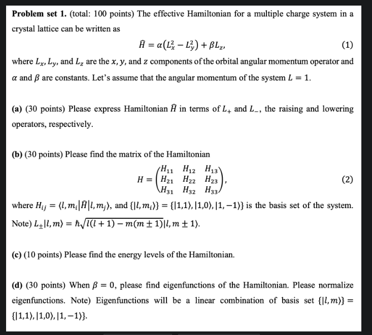 Solved Problem Set 1 Total 100 Points The Effective H Chegg Com