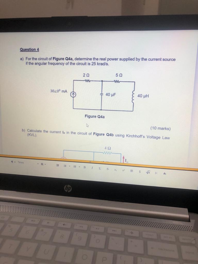 Solved Question 4 a) For the circuit of Figure Q4a, | Chegg.com