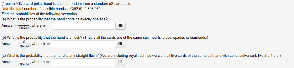 Total Number Of Poker Hands Total Number Of Poker Hands