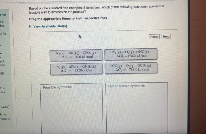 Solved Based on the standard free energies of formation, | Chegg.com