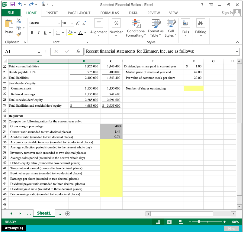 Solved 1. Compute and interpret financial ratios that | Chegg.com