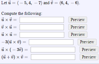 Solved Let U 5 4 7 And 6 4 6 Preview C Chegg Com