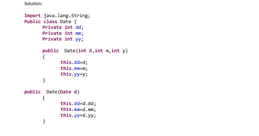 Solved Exercise 1: Write a program to implement following | Chegg.com