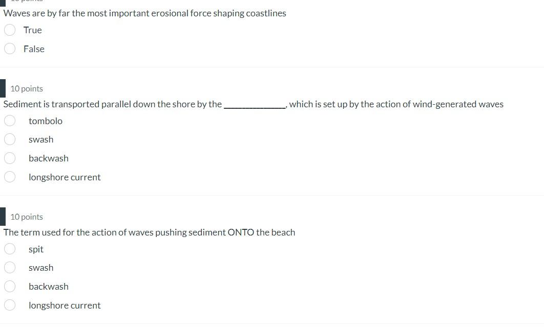 Solved Waves are by far the most important erosional force Chegg