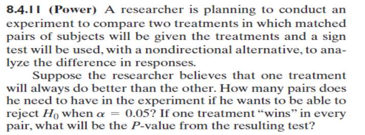 Solved A researcher planning to conduct an experiment to | Chegg.com