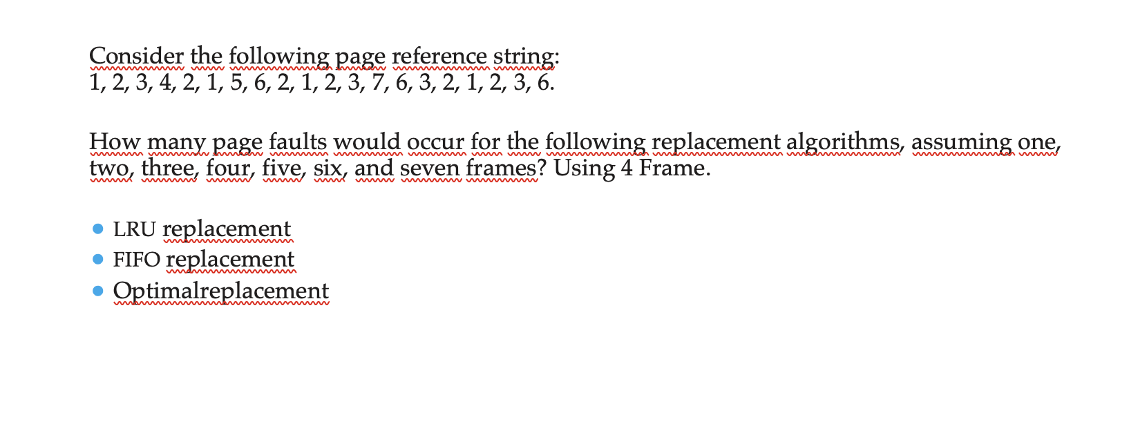 Solved Consider the following page reference string: 1, 2, | Chegg.com
