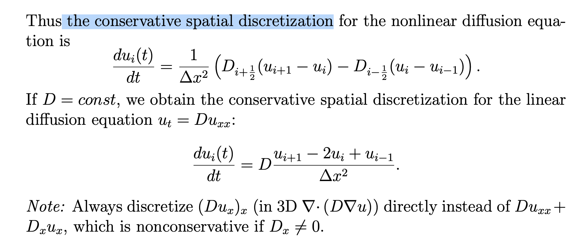 Solved Δy (2) Conservatively discretize in space the 2D | Chegg.com