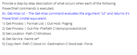 Solved Provide a step-by-step description of what occurs | Chegg.com