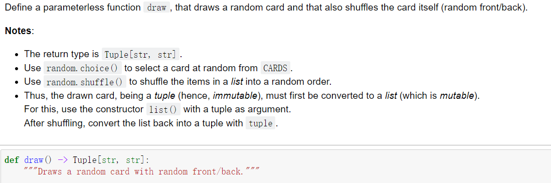 Solved Define a parameterless function draw , that draws a | Chegg.com