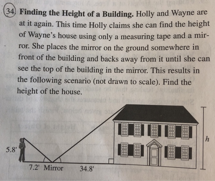 Solved Finding The Height Of A Building Holly And Chegg Com