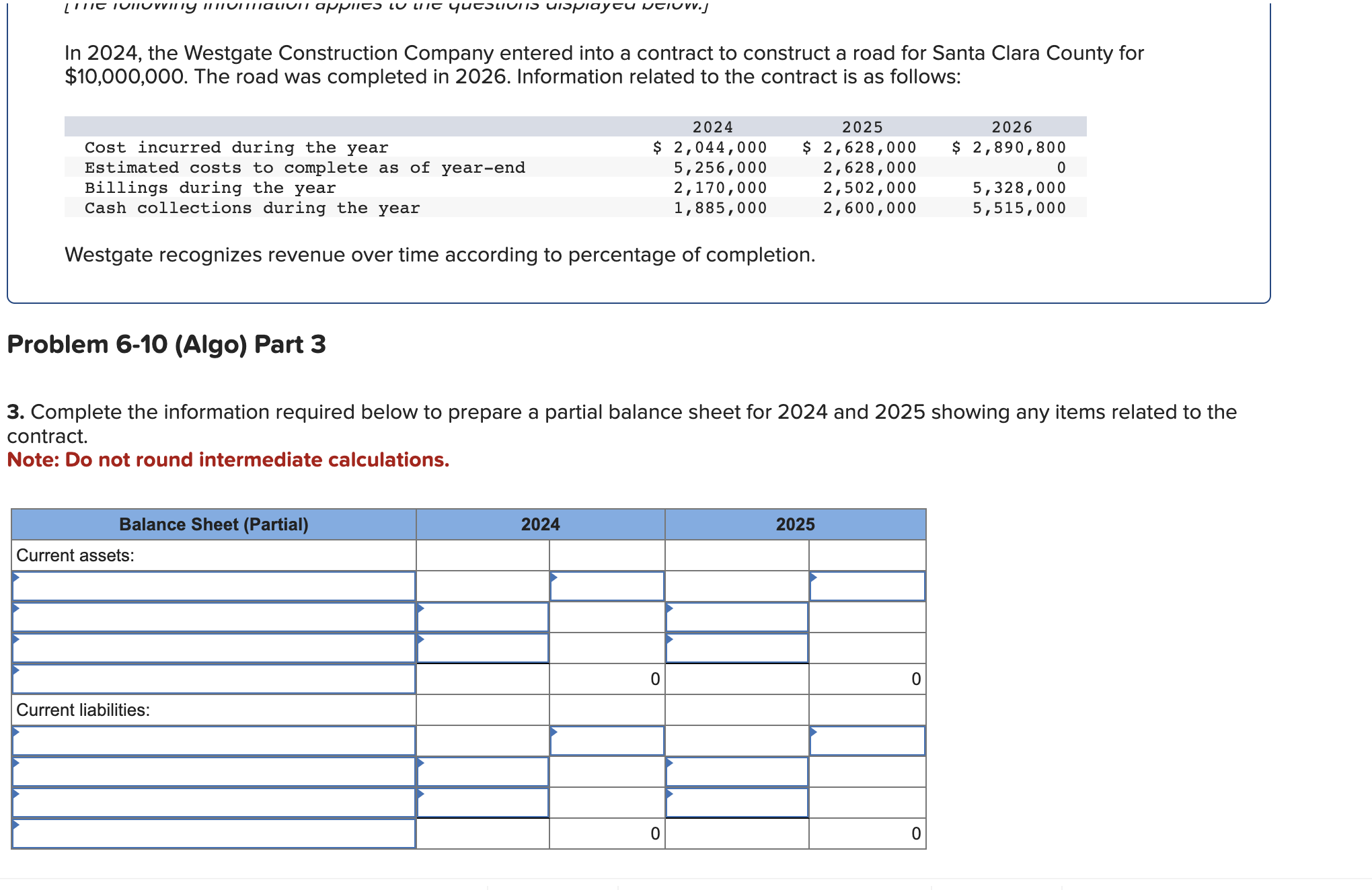 Solved In 2024 The Westgate Construction Company Entered Chegg Com   PhpnyA9Il